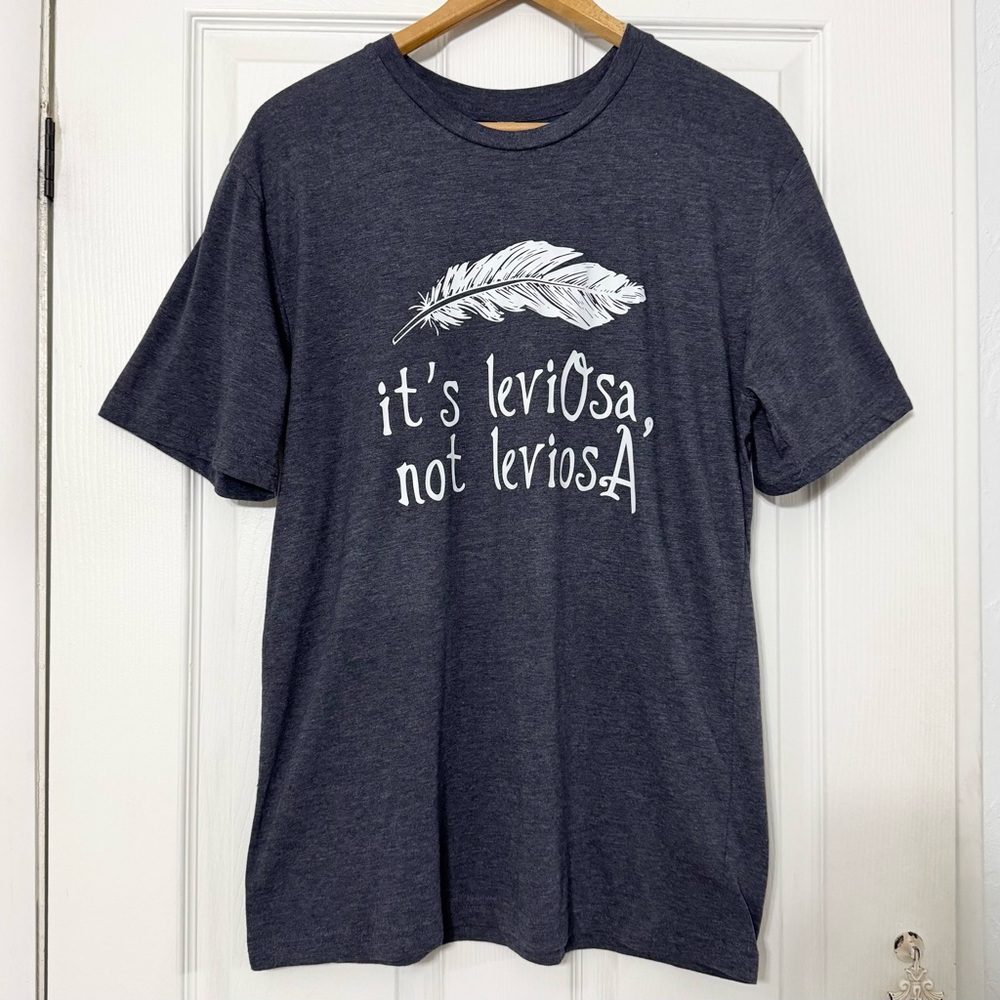 Outlash Leviosa Harry Potter T-Shirt It’s LeviOsa, Not LeviosA Graphic Tee Gray - Picture 2 of 8